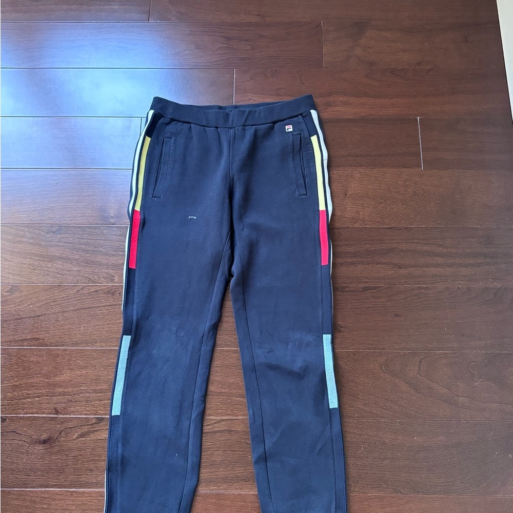 Fila Black Track Pants with Logo